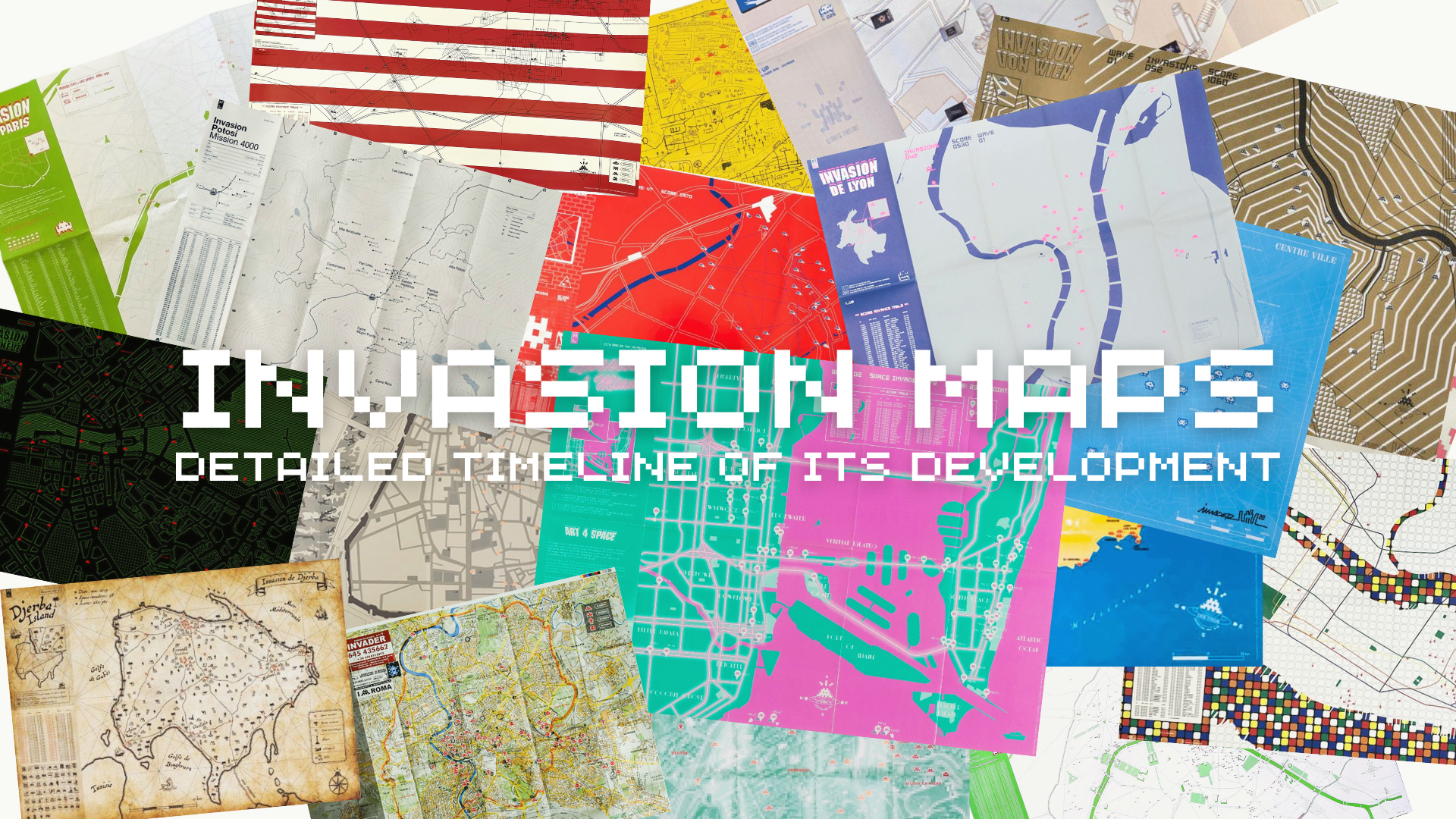 Invader map】Marseille.Potosi.Miami